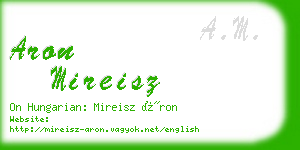 aron mireisz business card